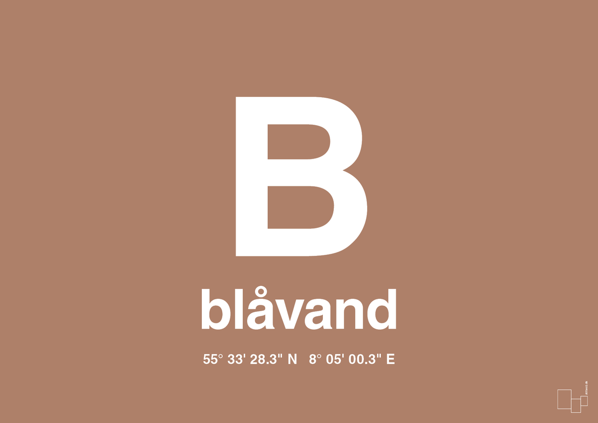 plakat: byplakat blåvand med koordinater - cider spice-Byer-A1two3