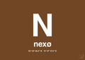 plakat: byplakat nexø med koordinater - dark brown-Byer-A1two3