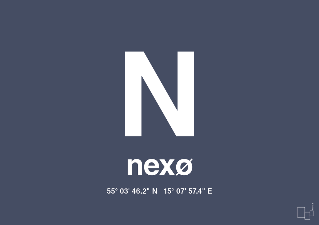 Byplakat nexø med koordinater - petrol-Byer-A1two3