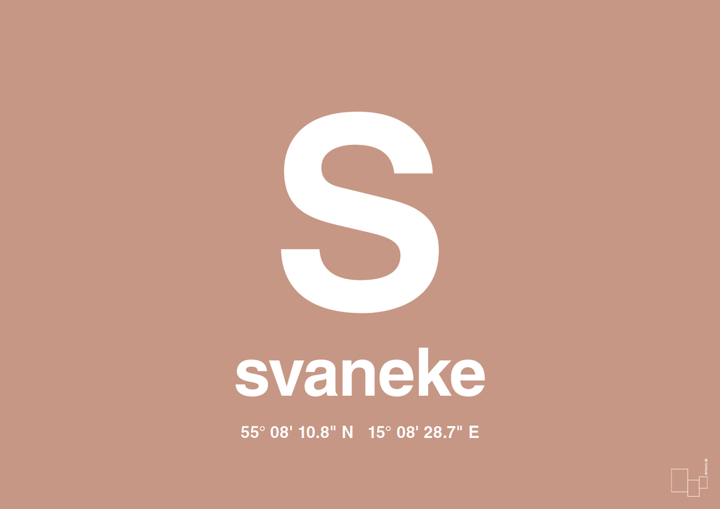 plakat: byplakat svaneke med koordinater - powder-Byer-A1two3