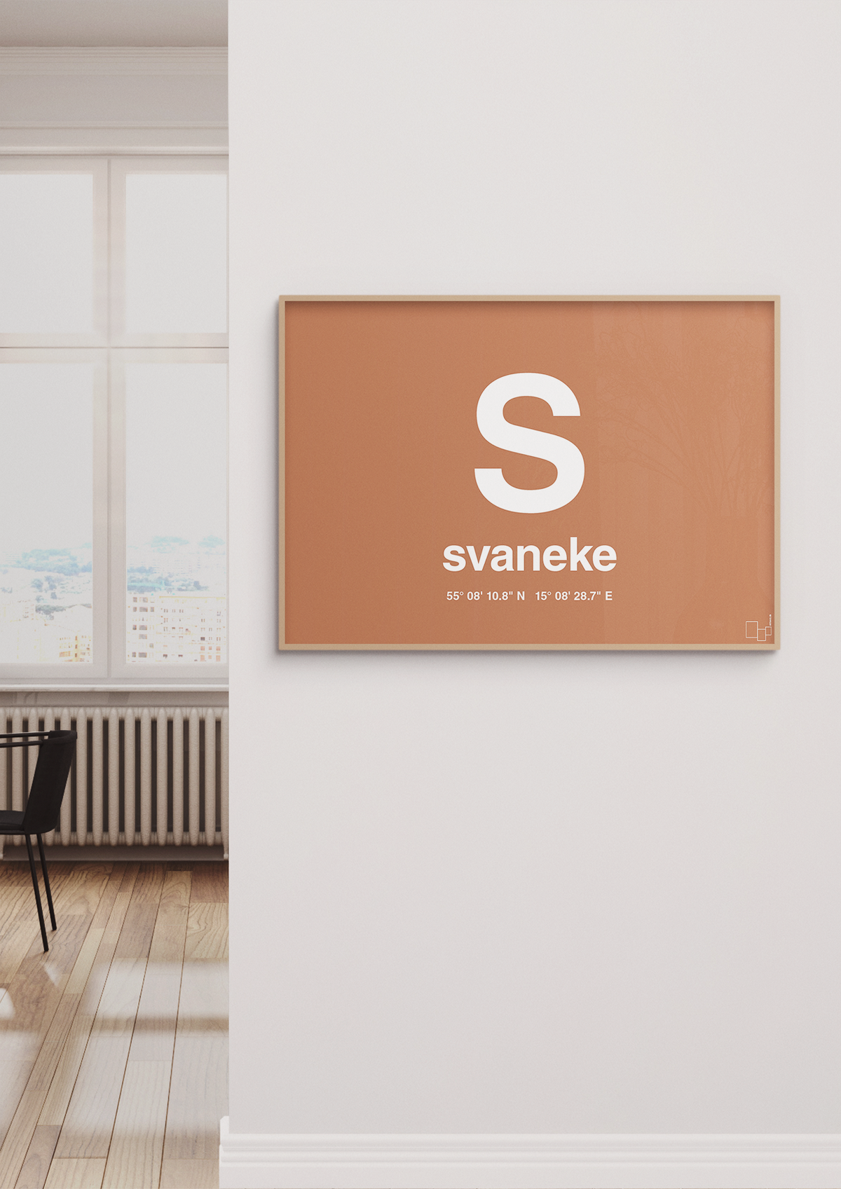 plakat: byplakat svaneke med koordinater - plum-Byer-A1two3