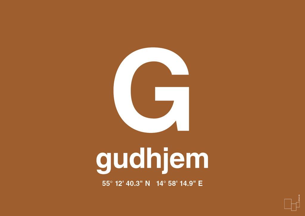 plakat: byplakat gudhjem med koordinater - cognac-Byer-A1two3