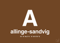 plakat: byplakat allinge-sandvig med koordinater - dark brown-Byer-A1two3