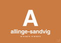 plakat: byplakat allinge-sandvig med koordinater - rumba orange-Byer-A1two3