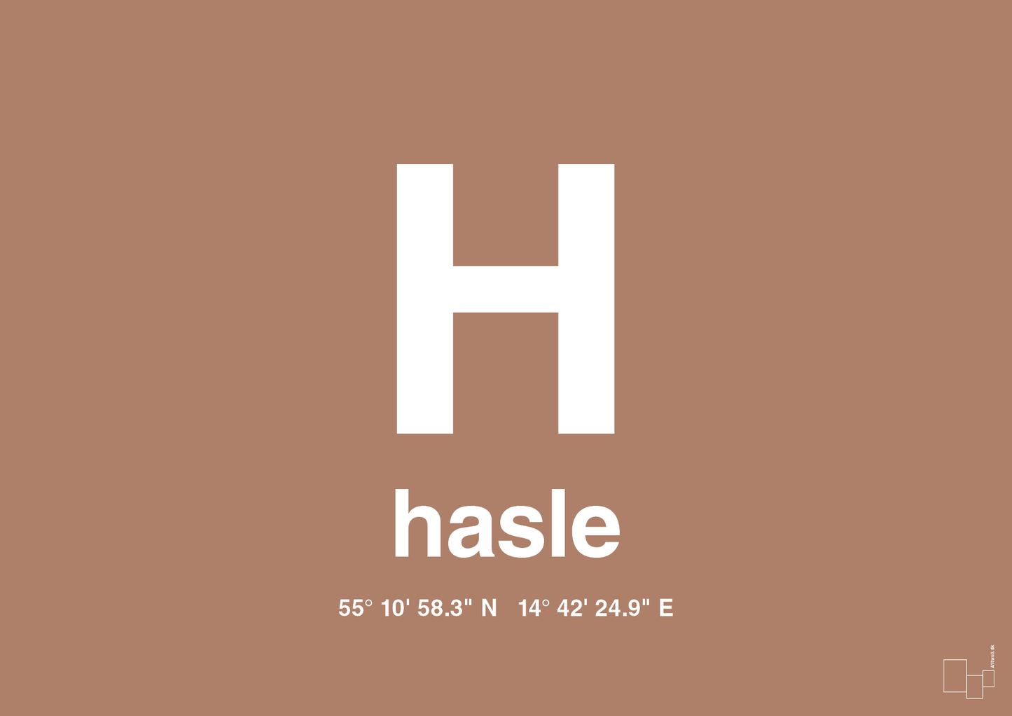 plakat: byplakat hasle med koordinater - cider spice-Byer-A1two3