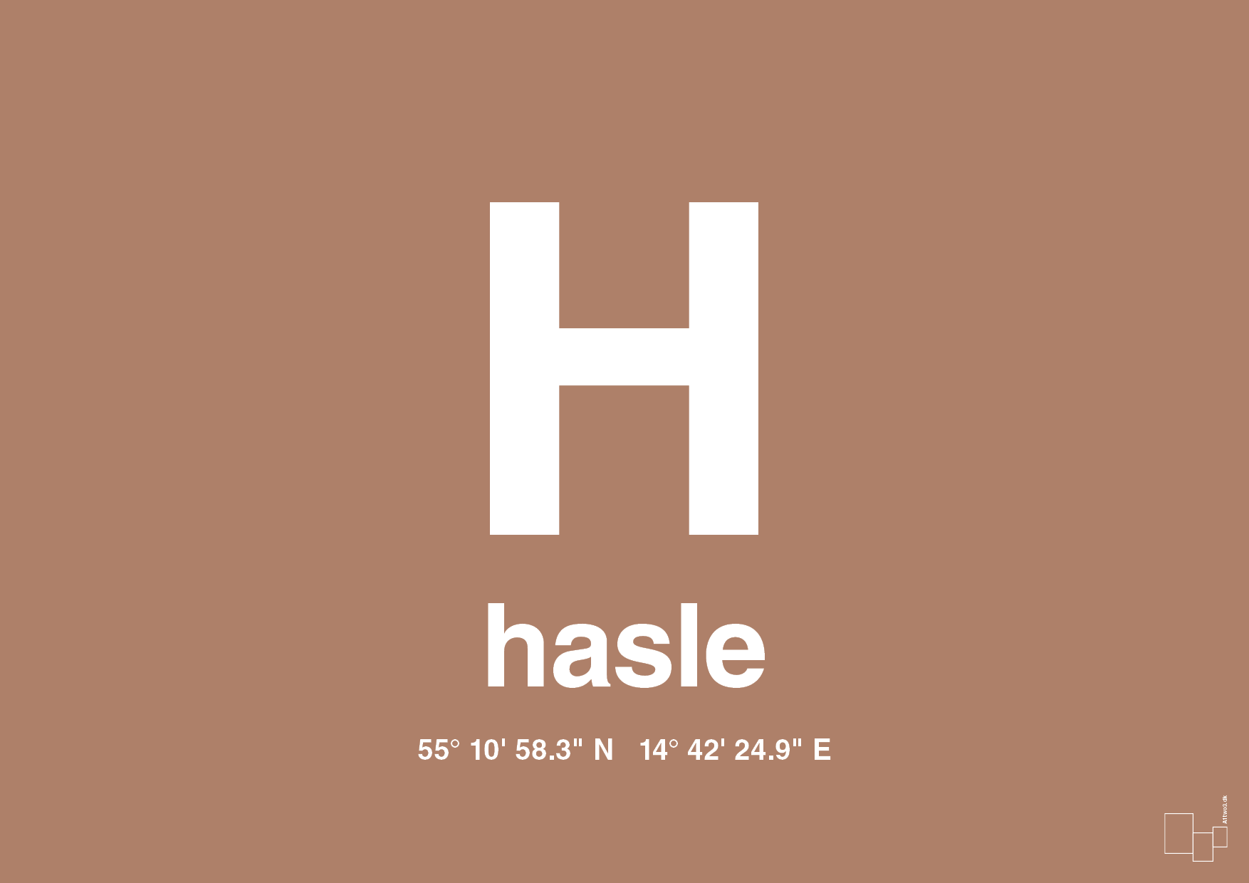 plakat: byplakat hasle med koordinater - cider spice-Byer-A1two3