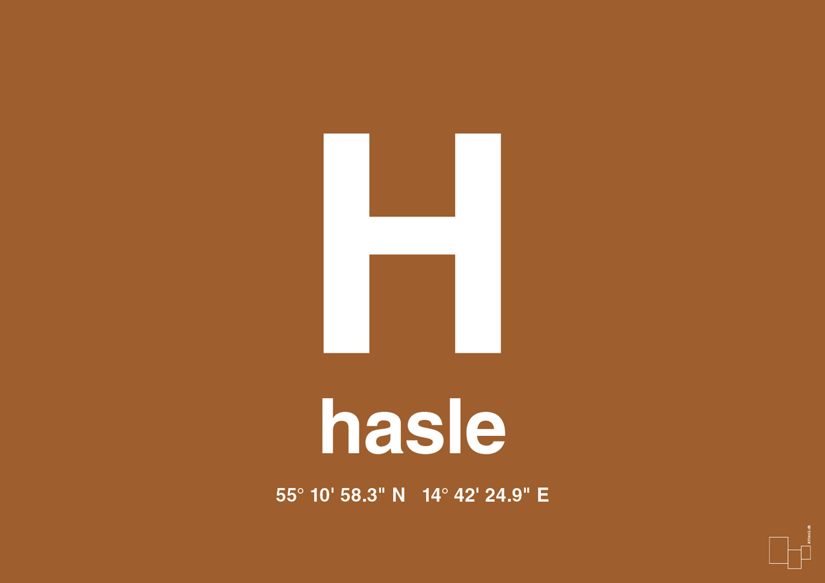 plakat: byplakat hasle med koordinater - cognac-Byer-A1two3