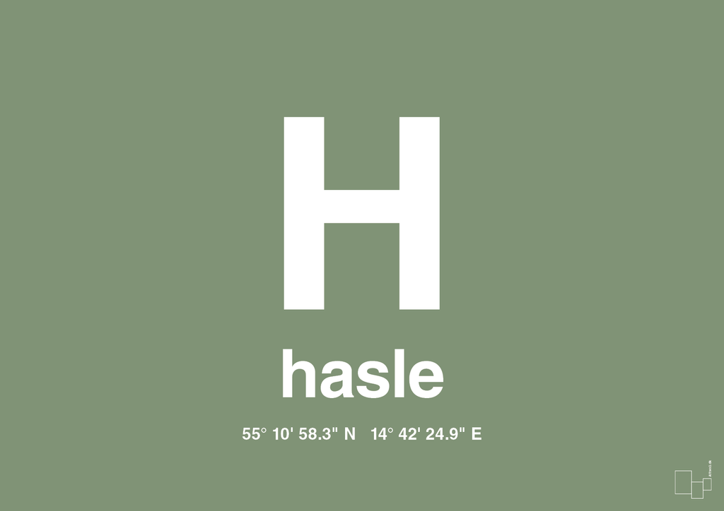 plakat: byplakat hasle med koordinater - jade-Byer-A1two3