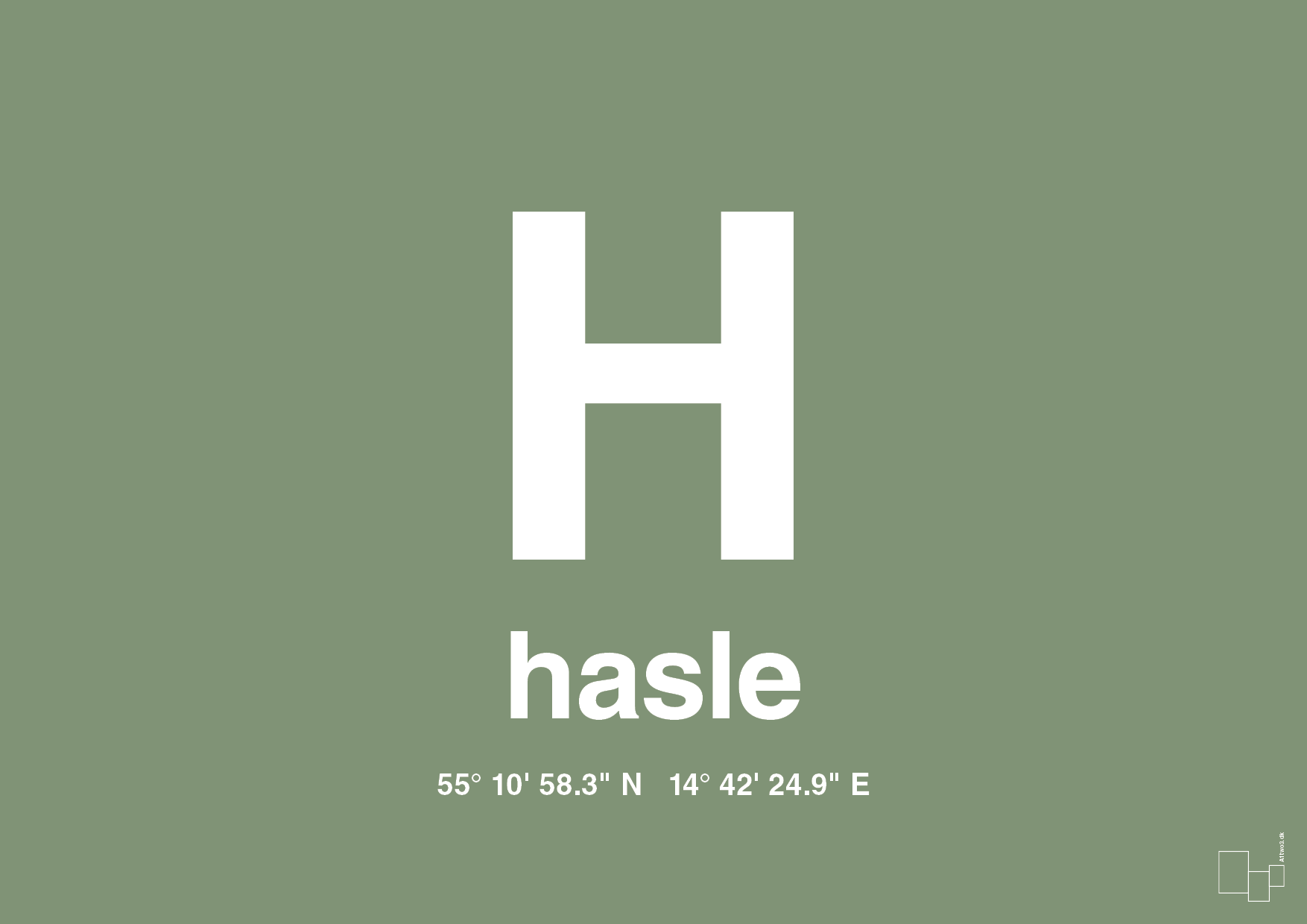 plakat: byplakat hasle med koordinater - jade-Byer-A1two3