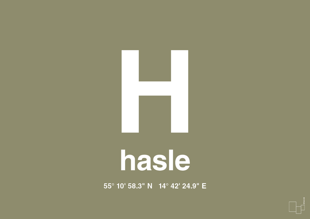plakat: byplakat hasle med koordinater - misty forrest-Byer-A1two3