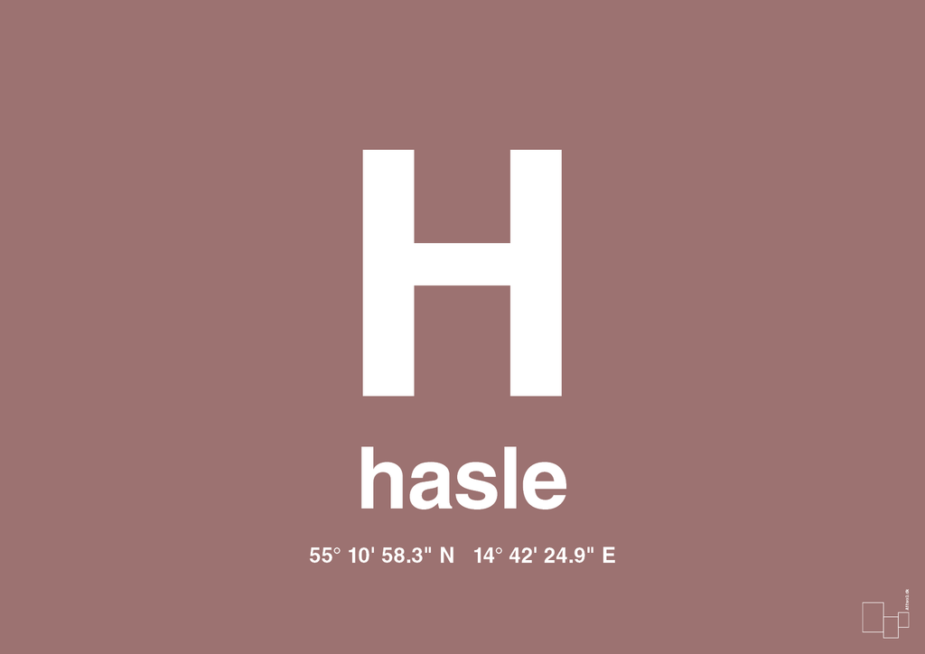 plakat: byplakat hasle med koordinater - plum-Byer-A1two3