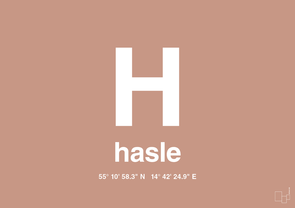 plakat: byplakat hasle med koordinater - powder-Byer-A1two3