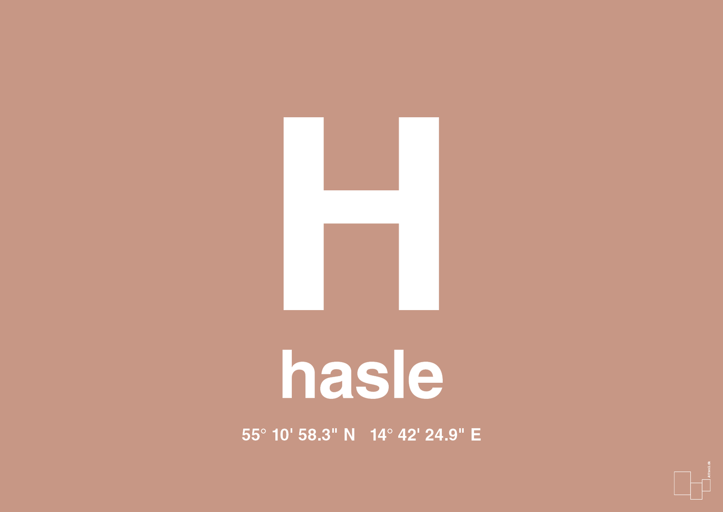 plakat: byplakat hasle med koordinater - powder-Byer-A1two3