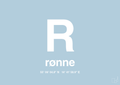 plakat: byplakat rønne med koordinater - heavenly blue-Byer-A1two3