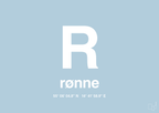 plakat: byplakat rønne med koordinater - heavenly blue-Byer-A1two3