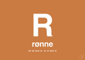 plakat: byplakat rønne med koordinater - rumba orange-Byer-A1two3