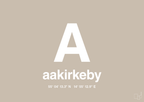 plakat: byplakat aakirkeby med koordinater - creamy mushroom-Byer-A1two3