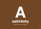 plakat: byplakat aakirkeby med koordinater - dark brown-Byer-A1two3