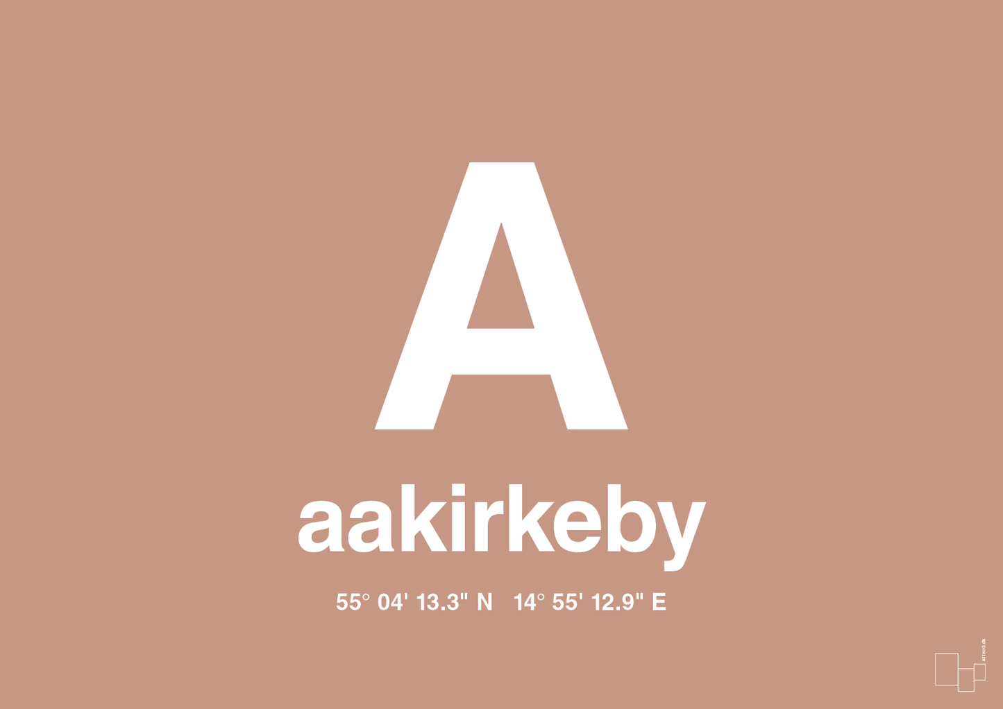 plakat: byplakat aakirkeby med koordinater - powder-Byer-A1two3
