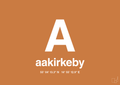 plakat: byplakat aakirkeby med koordinater - rumba orange-Byer-A1two3