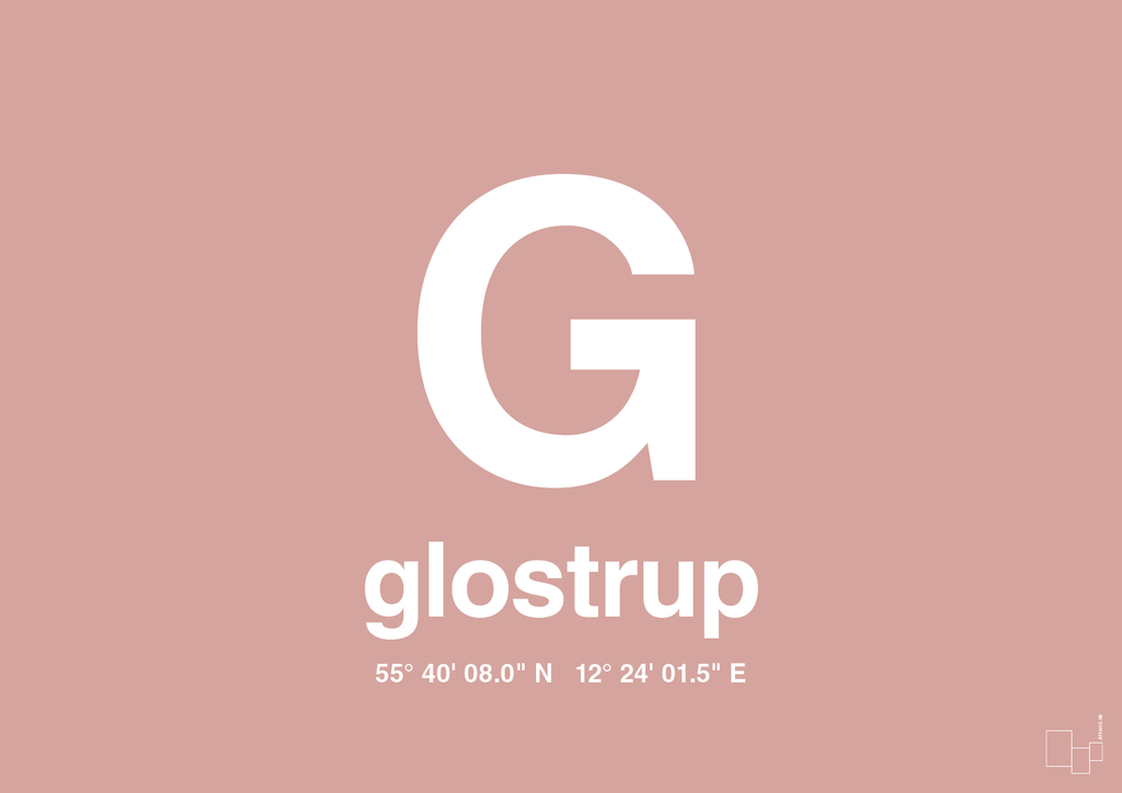 plakat: byplakat glostrup med koordinater - bubble shell-Byer-A1two3