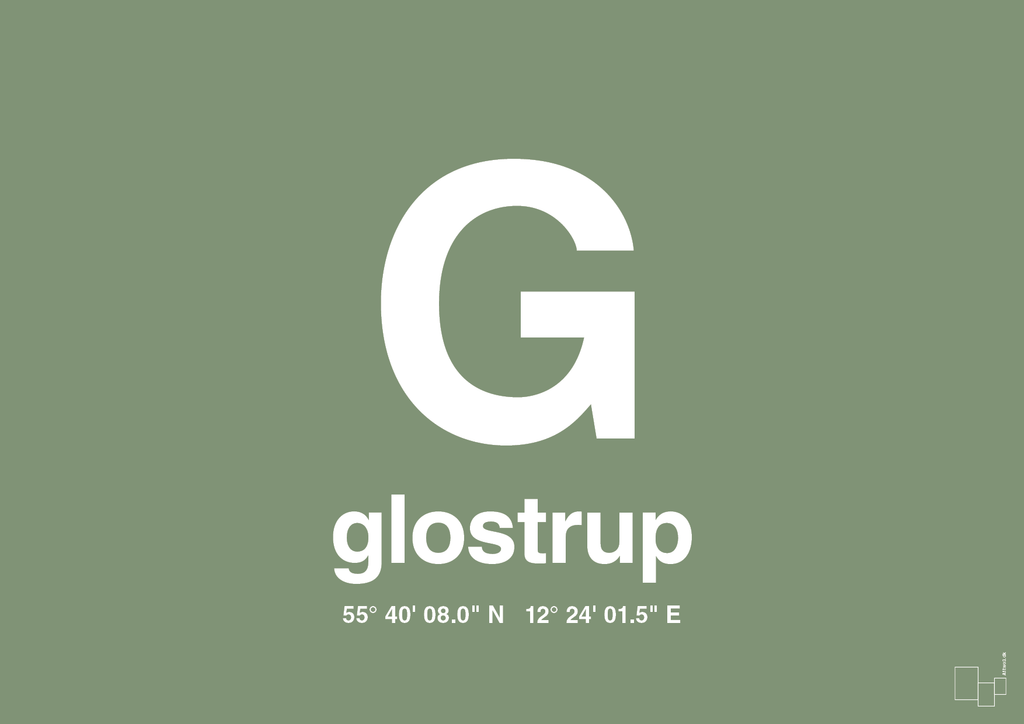 plakat: byplakat glostrup med koordinater - jade-Byer-A1two3