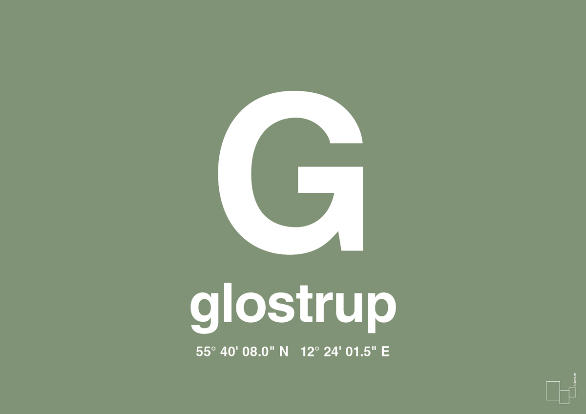 plakat: byplakat glostrup med koordinater - jade-Byer-A1two3