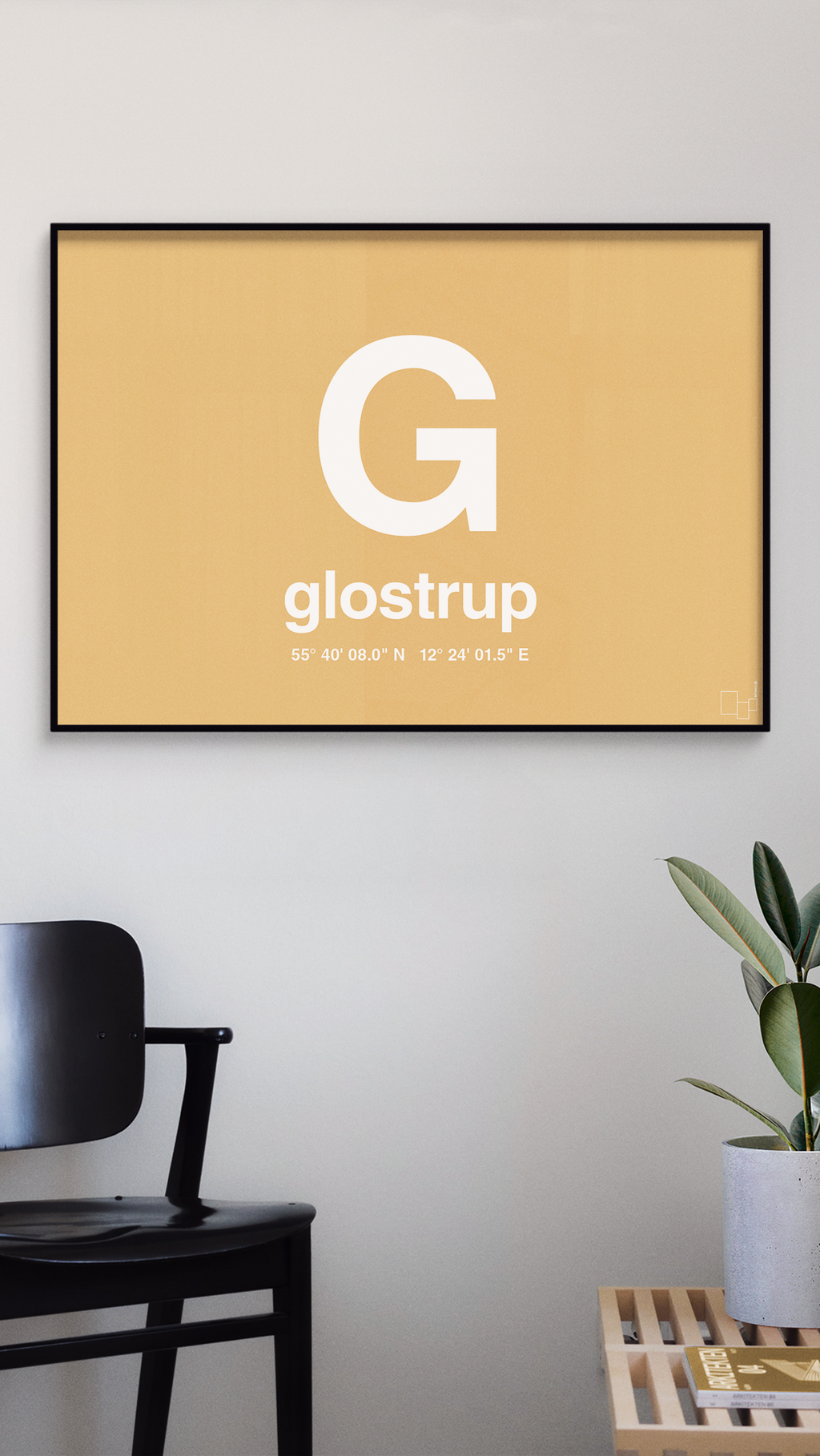 plakat: byplakat glostrup med koordinater - bubble shell-Byer-A1two3
