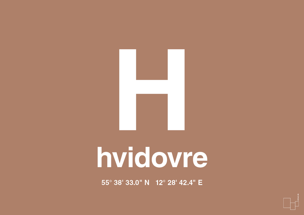 plakat: byplakat hvidovre med koordinater - cider spice-Byer-A1two3