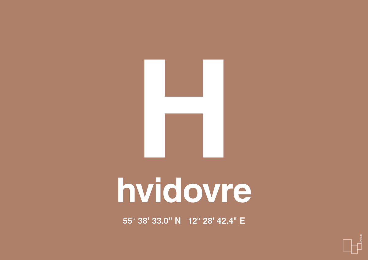 plakat: byplakat hvidovre med koordinater - cider spice-Byer-A1two3