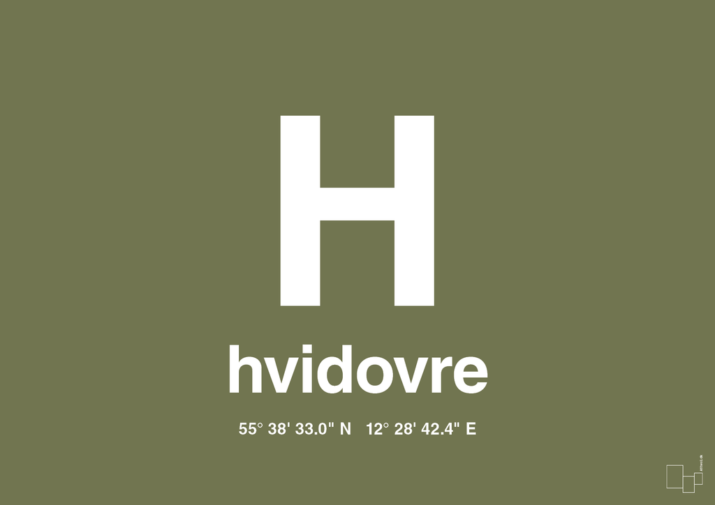 plakat: byplakat hvidovre med koordinater - secret meadow-Byer-A1two3