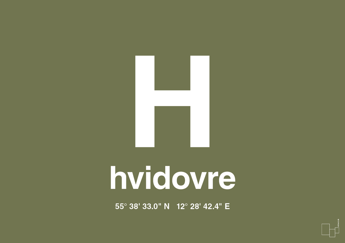 plakat: byplakat hvidovre med koordinater - secret meadow-Byer-A1two3