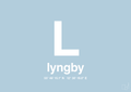 plakat: byplakat lyngby med koordinater - heavenly blue-Byer-A1two3