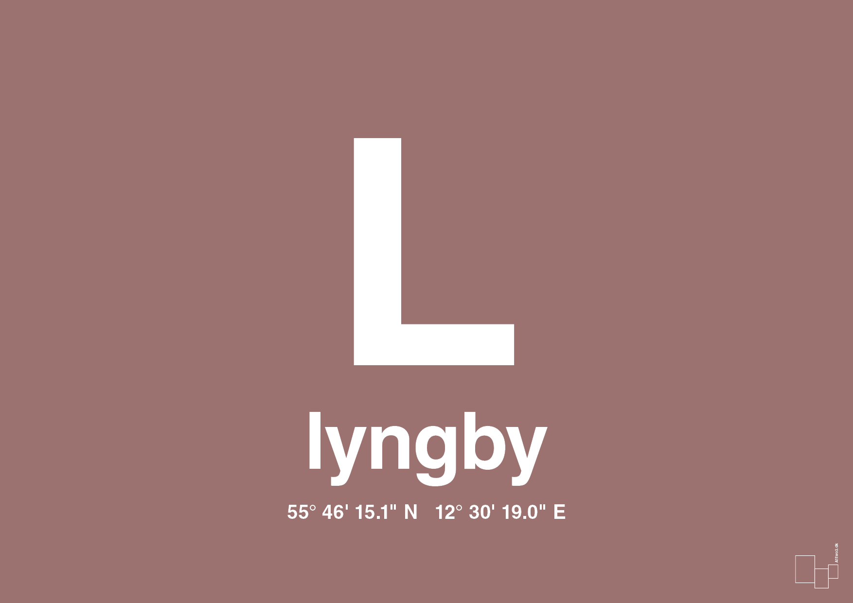 plakat: byplakat lyngby med koordinater - plum-Byer-A1two3