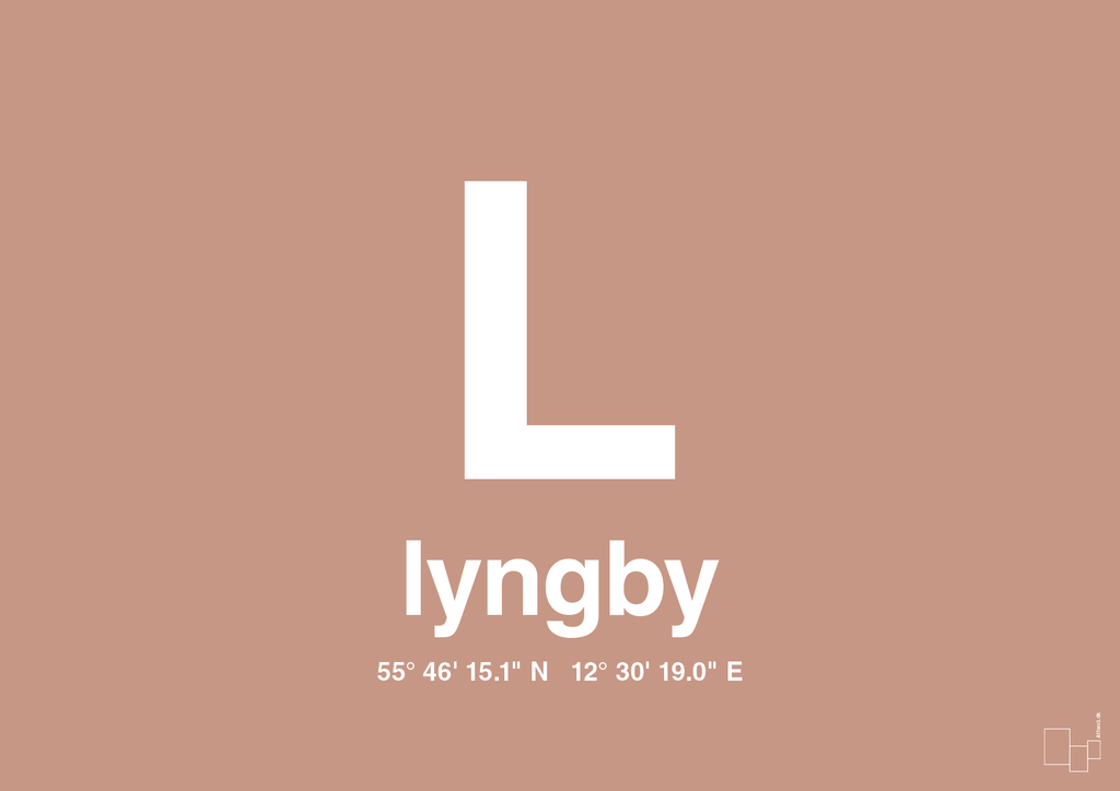 plakat: byplakat lyngby med koordinater - powder-Byer-A1two3