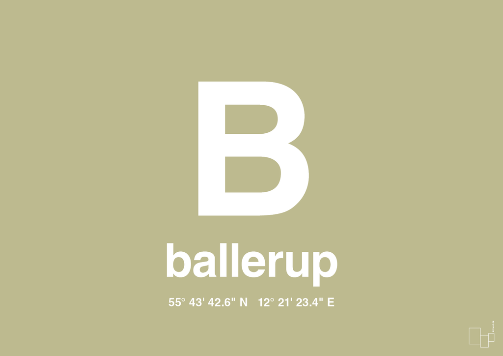 plakat: byplakat ballerup med koordinater - back to nature-Byer-A1two3