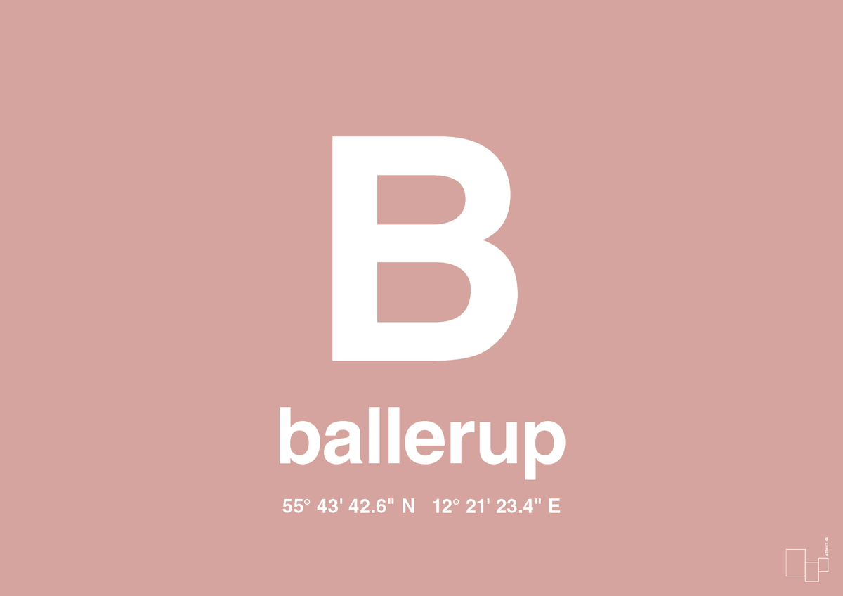 plakat: byplakat ballerup med koordinater - bubble shell-Byer-A1two3