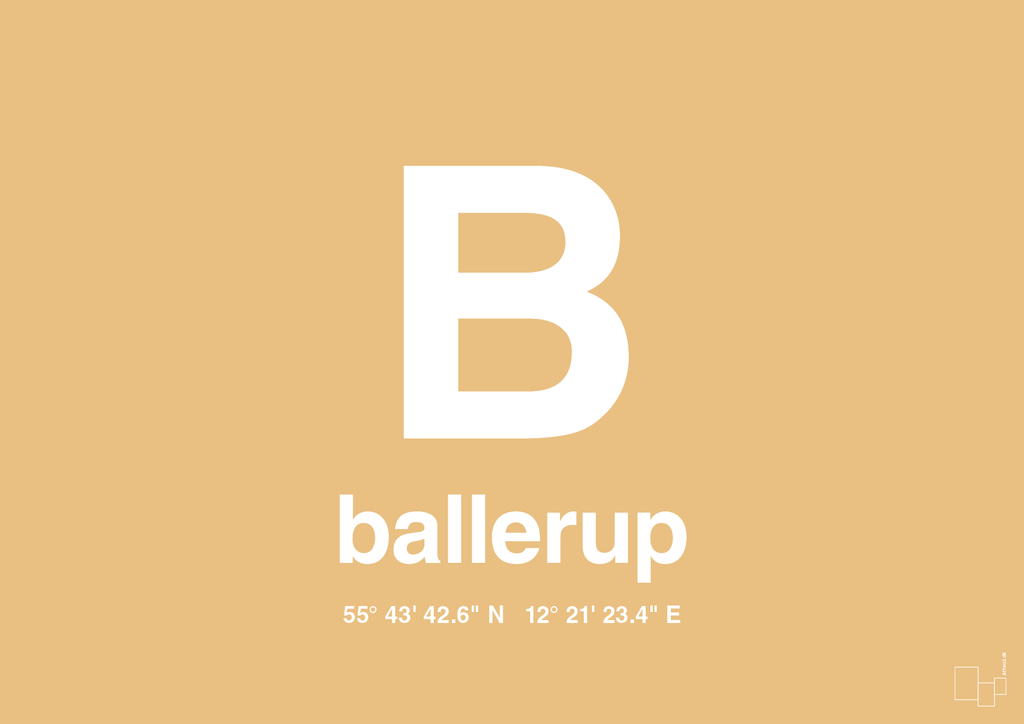 plakat: byplakat ballerup med koordinater - charismatic-Byer-A1two3