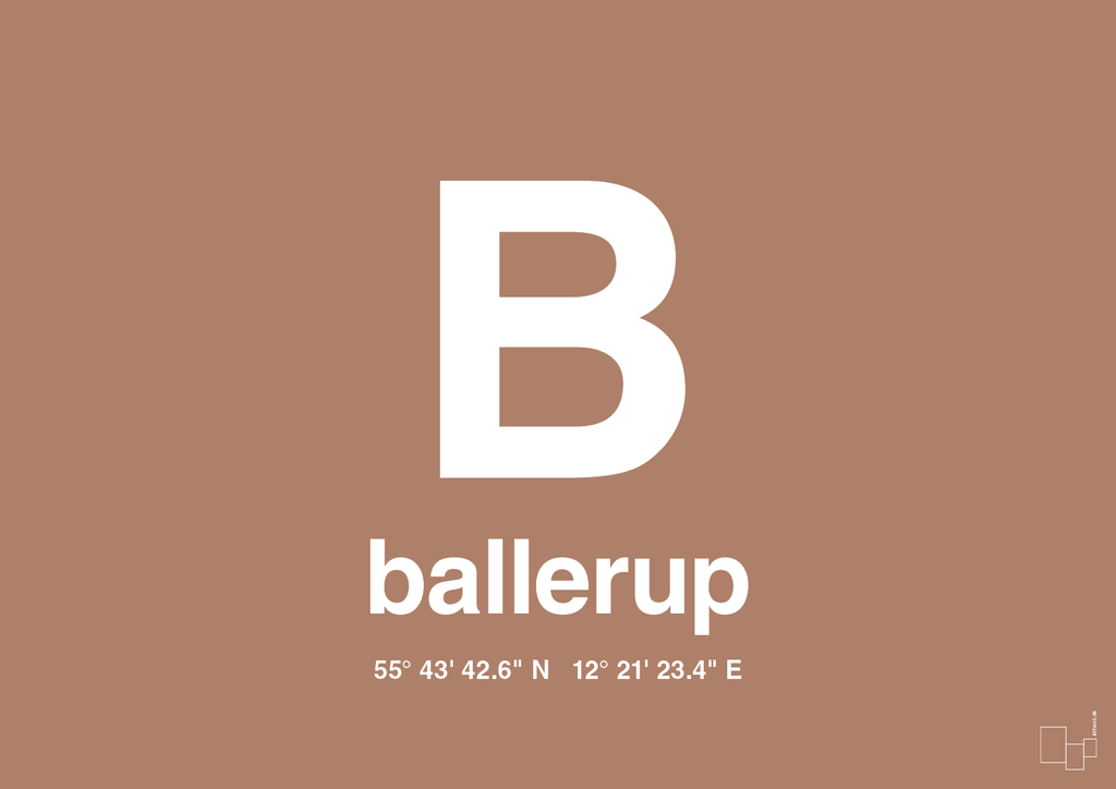 plakat: byplakat ballerup med koordinater - cider spice-Byer-A1two3