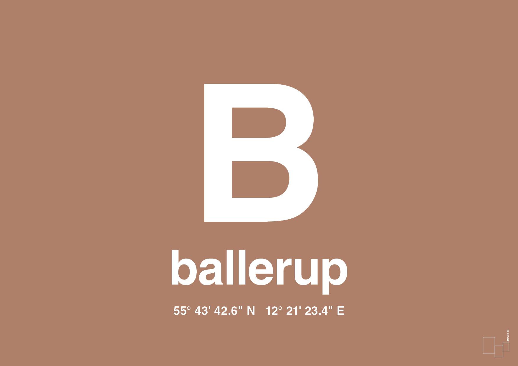 plakat: byplakat ballerup med koordinater - cider spice-Byer-A1two3