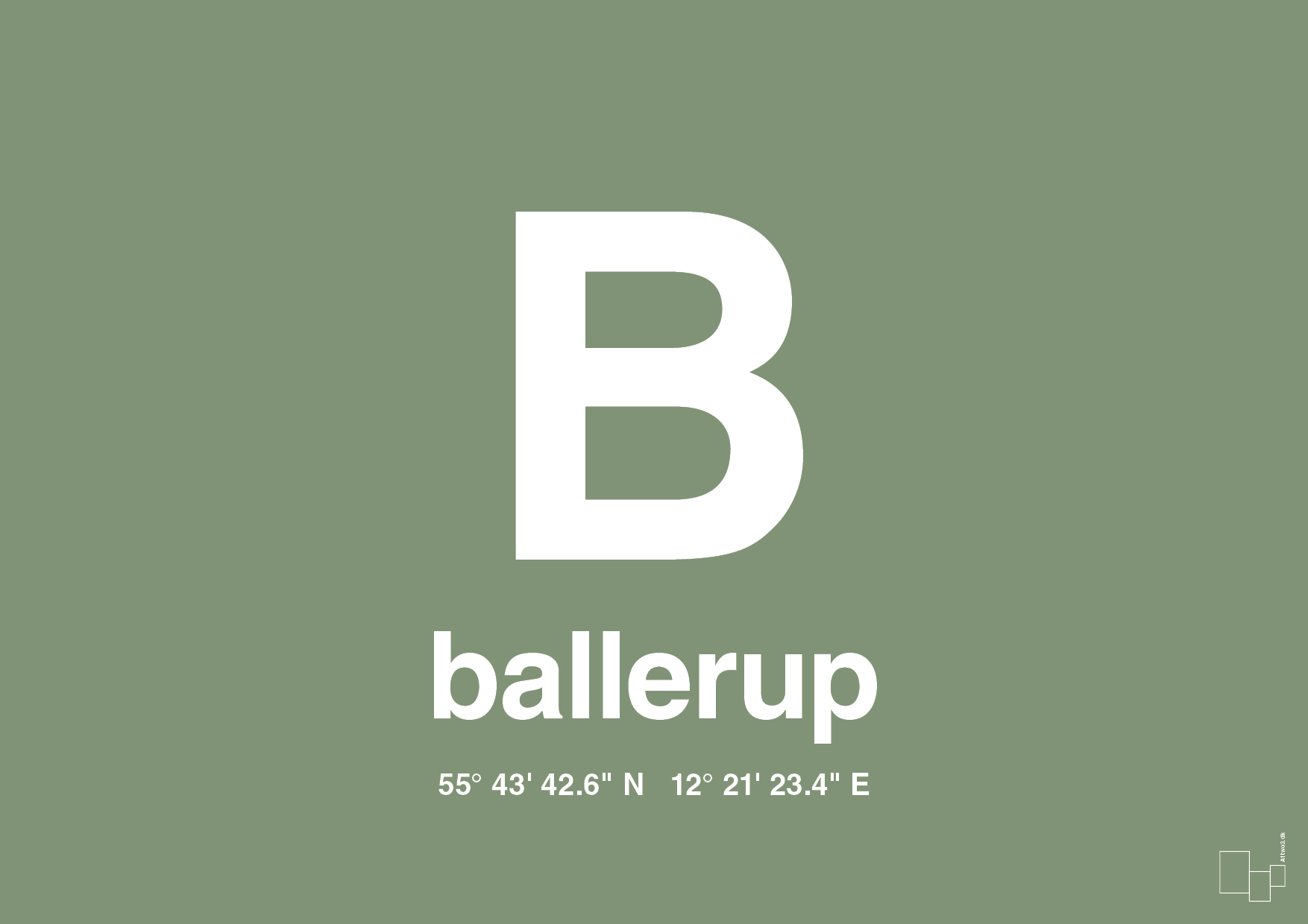 plakat: byplakat ballerup med koordinater - jade-Byer-A1two3