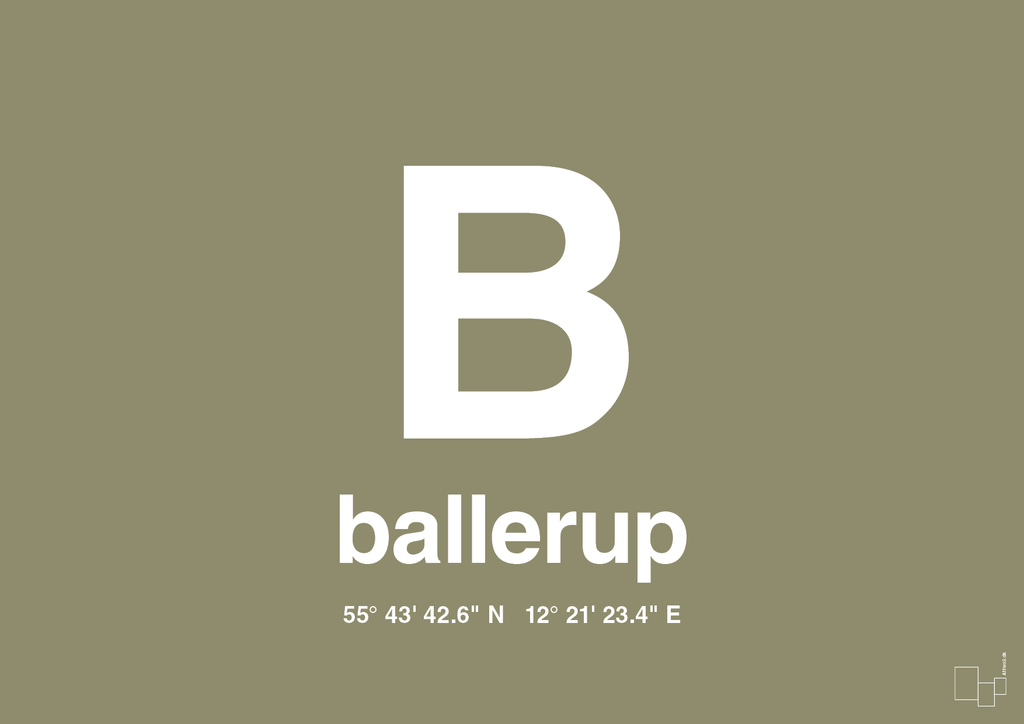 plakat: byplakat ballerup med koordinater - misty forrest-Byer-A1two3