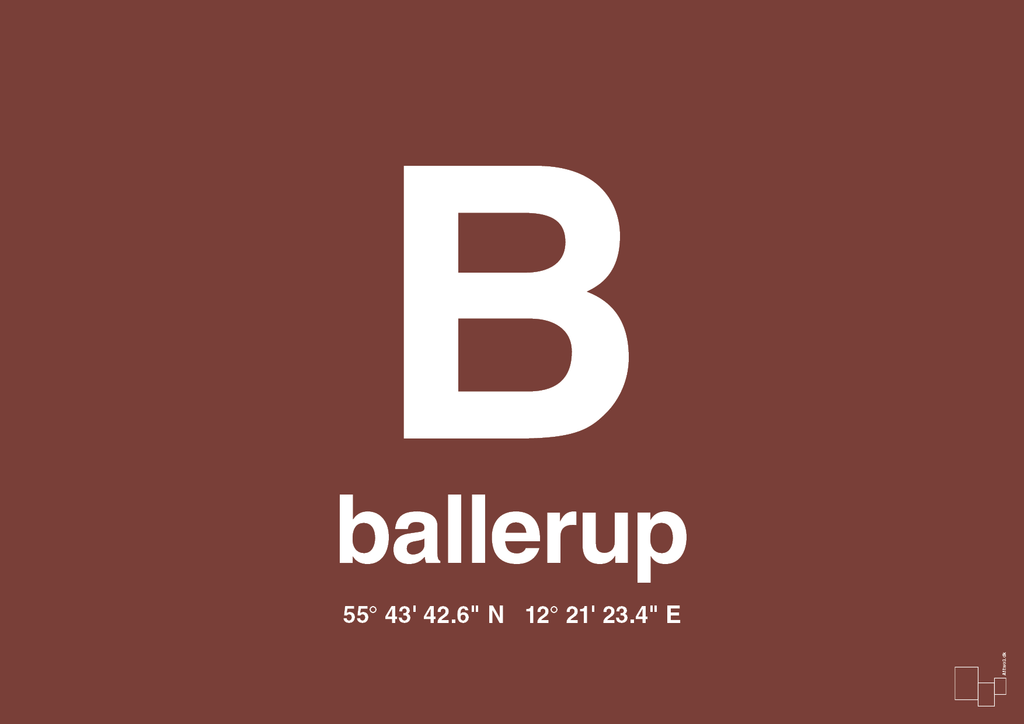 plakat: byplakat ballerup med koordinater - red pepper-Byer-A1two3