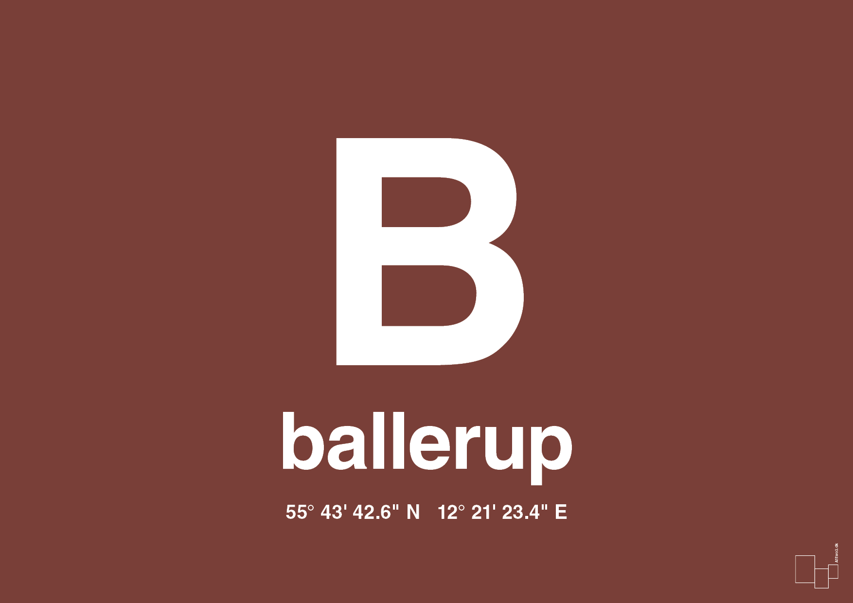 plakat: byplakat ballerup med koordinater - red pepper-Byer-A1two3