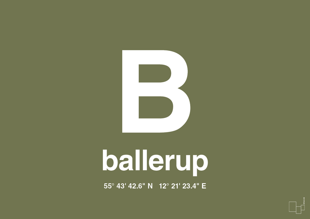 plakat: byplakat ballerup med koordinater - secret meadow-Byer-A1two3