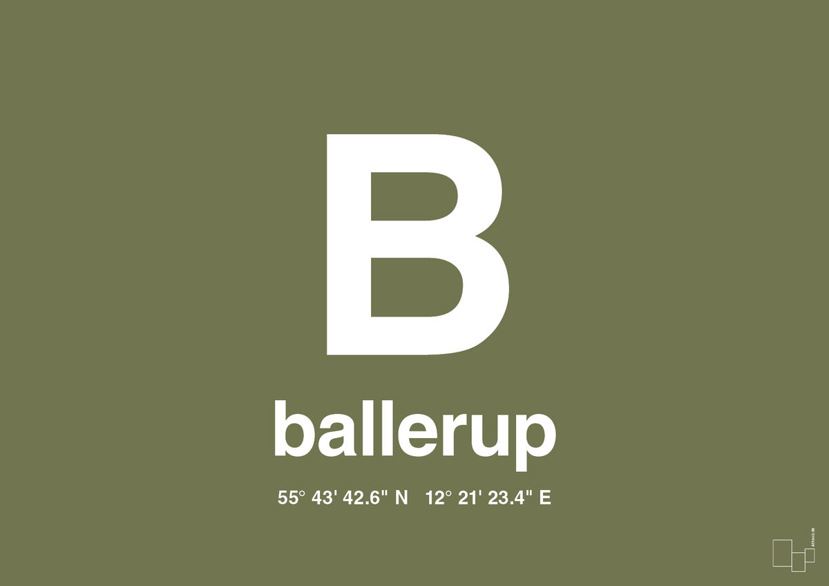 plakat: byplakat ballerup med koordinater - secret meadow-Byer-A1two3