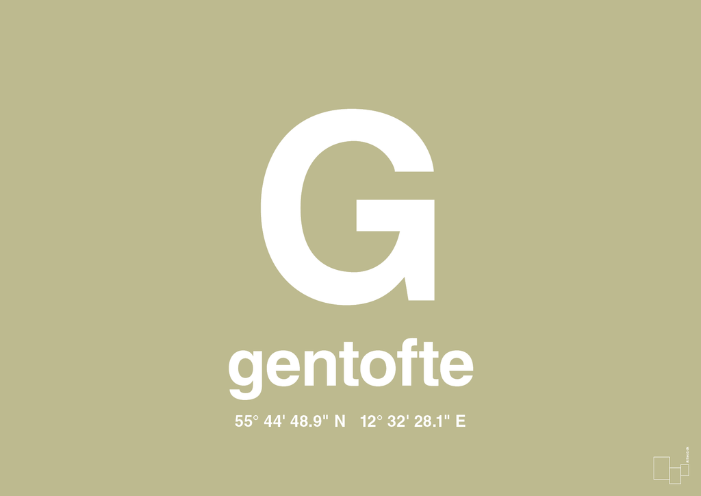 plakat: byplakat gentofte med koordinater - back to nature-Byer-A1two3
