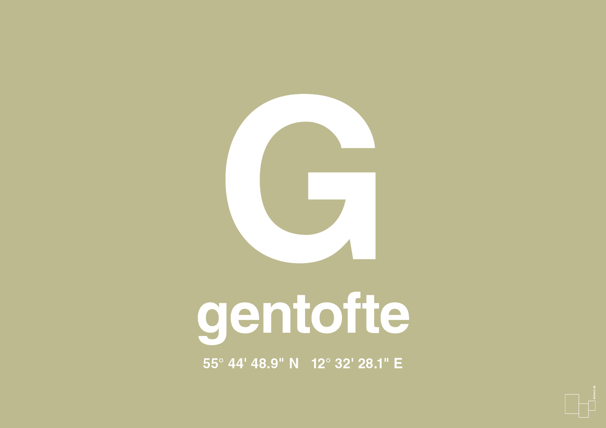 plakat: byplakat gentofte med koordinater - back to nature-Byer-A1two3