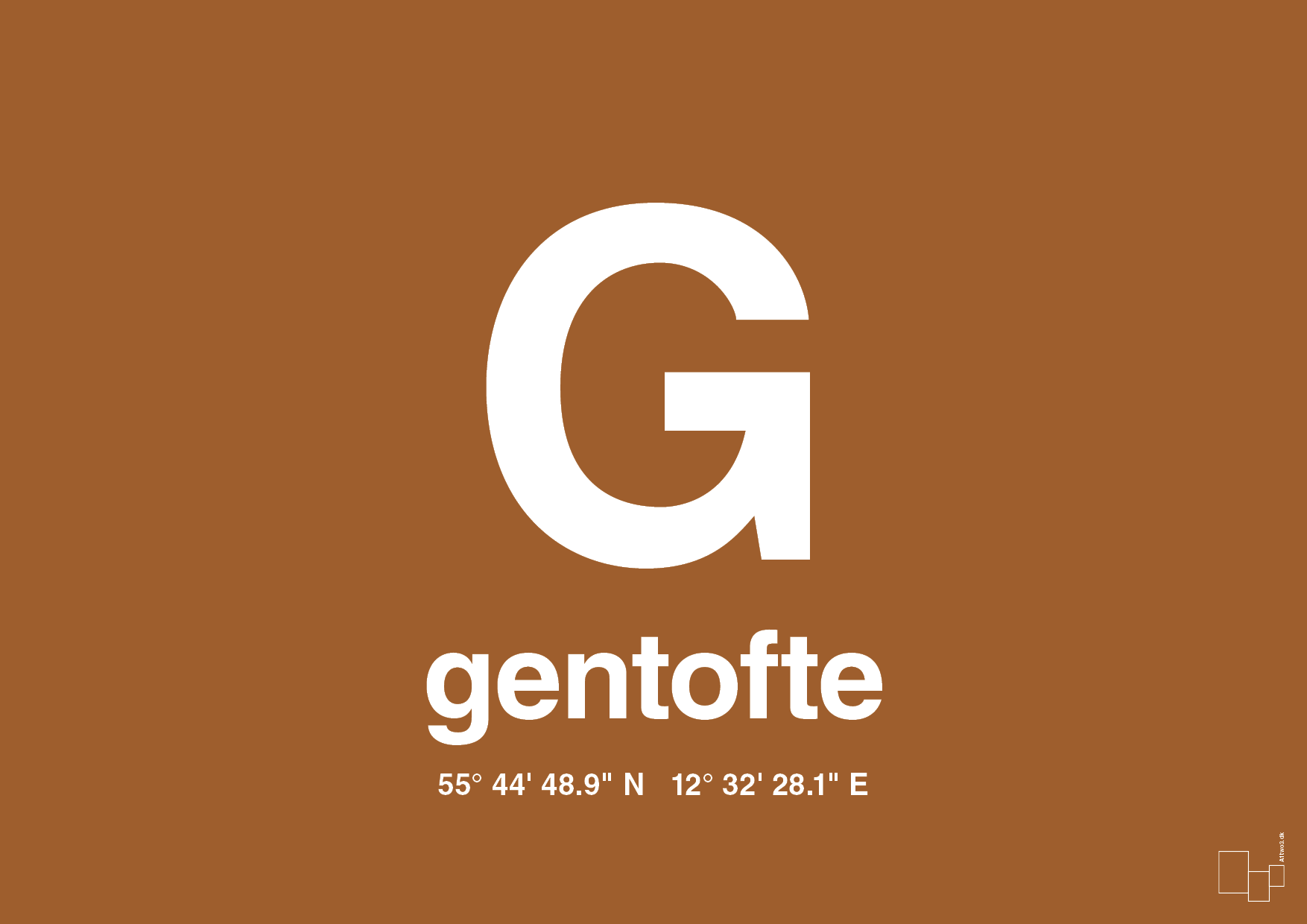 plakat: byplakat gentofte med koordinater - cognac-Byer-A1two3