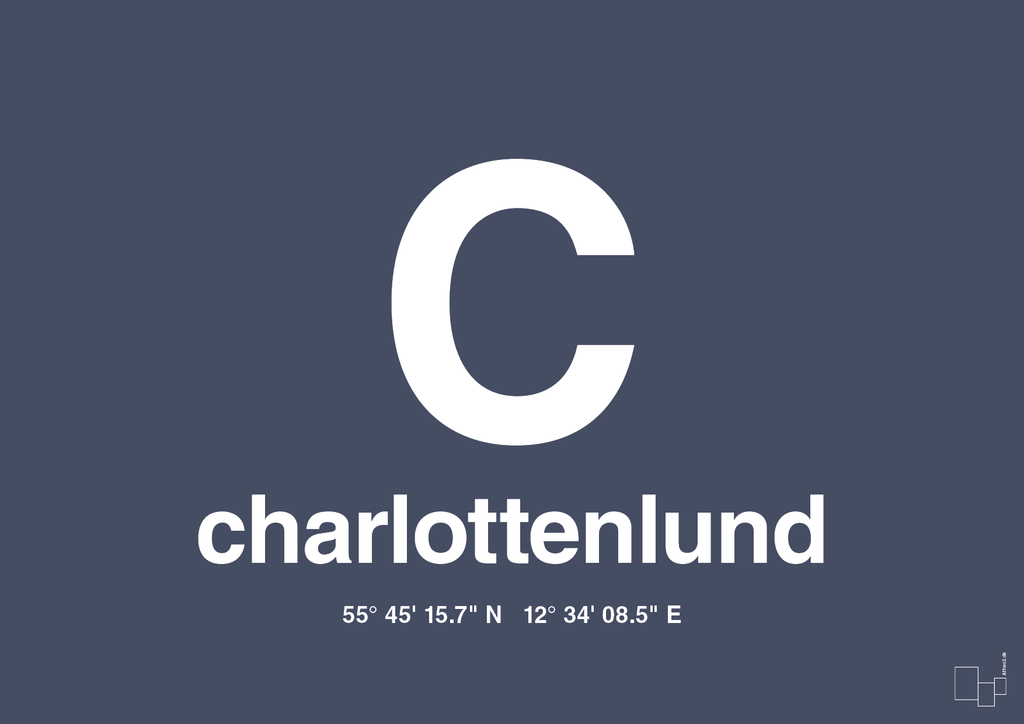 Byplakat charlottenlund med koordinater - petrol-Byer-A1two3
